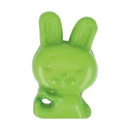 Kindermotiv - Kinderknopf Kaninchen grün (5603-13)