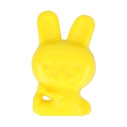 Kindermotiv - Kinderknopf Kaninchen gelb (5603-13)