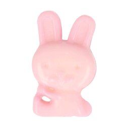 Kindermotiv - Kinderknopf Kaninchen hellrosa (5603-13)