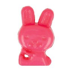 Kindermotiv - Kinderknopf Kaninchen fuchsie (5603-13)