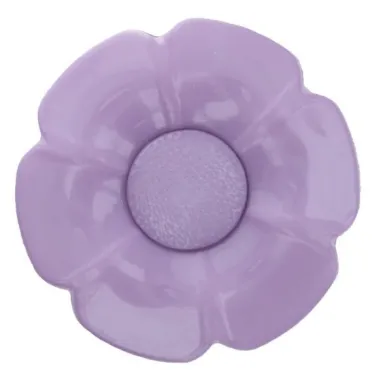 Kunststoffknöpfe - Knopf Blume verwechselbares Herz lila (2.5 cm 5602/40)