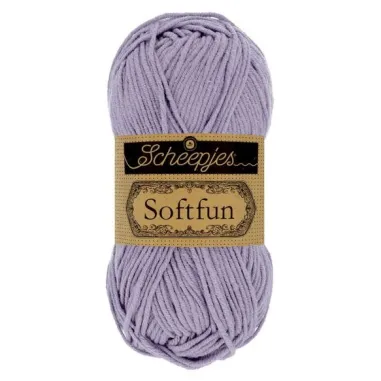 Brei- en haakgarens SOFTFUN 60% katoen / 40% Acryl - Softfun 2619 Periwinkle