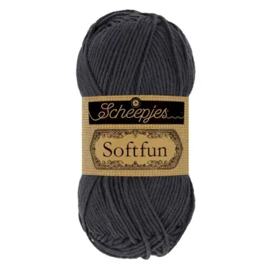 Brei- en haakgarens SOFTFUN 60% katoen / 40% Acryl - Softfun 2601 Graphite
