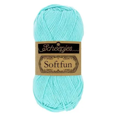 Brei- en haakgarens SOFTFUN 60% katoen / 40% Acryl - Softfun 2603 Cool Blue