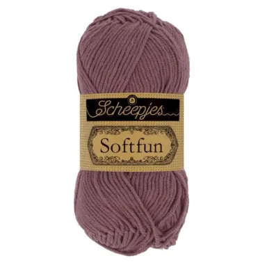 Brei- en haakgarens SOFTFUN 60% katoen / 40% Acryl - Softfun 2624 Mauve