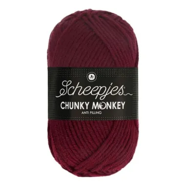 Bollen wol - Chunky Monkey 100 gram - 1035 maroon