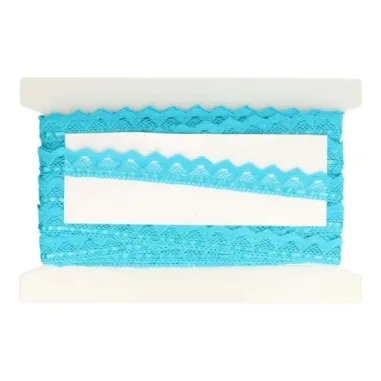 25 mm band - Sierband met lint turquoise (2127-287)