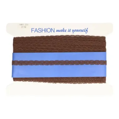 25 mm Band - Spitze dunkelbraun 221 