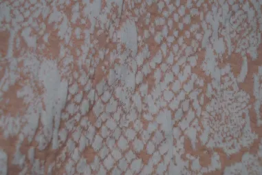 Overige merken stoffen - S47 Tricot slangenprint zalm