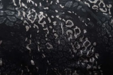 Overige merken stoffen - S51 Lycra-ählich Animalprint schwarz/beige/gold