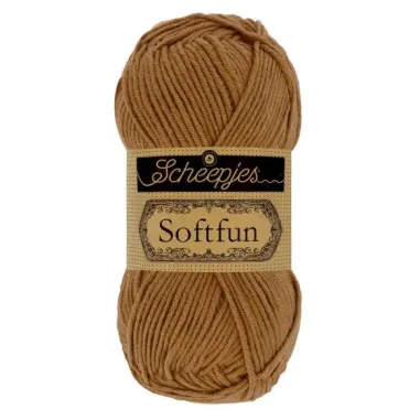 Brei- en haakgarens SOFTFUN 60% katoen / 40% Acryl - Softfun 2633 Tawny