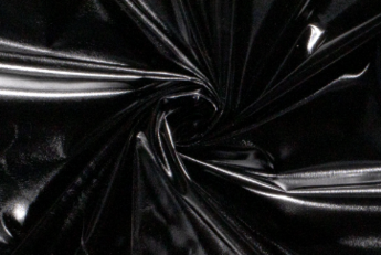 Kunstleder und Suedine - Kunstleder-Stoff - Dicker Lamee Stretch - schwarz - 9746-069