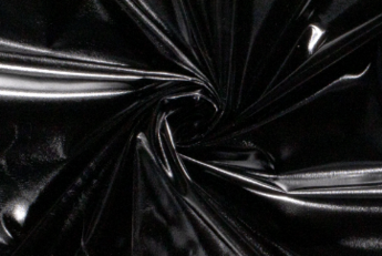 Verkleedkleding stoffen - Kunstleer stof - Dikke lamee stretch - zwart - 9746-069