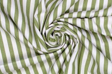 Spijkerstoffen en denim stoffen - Spijkerstof - Vintage denim gestreept donker - lime - 997489-721