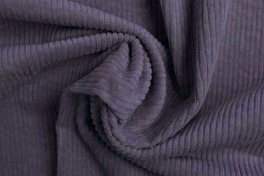 ribstoffen - Ribcord stof - Stretch - lila - 0779-815