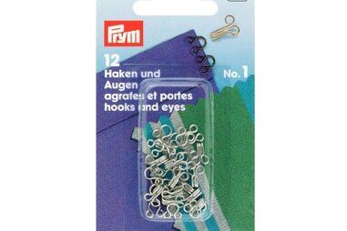 Knopen - Prym Haken en Ogen nr. 1 zilver (263.844)