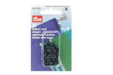 Knopen - Prym Haken en ogen nr. 3 zwart (263.851)