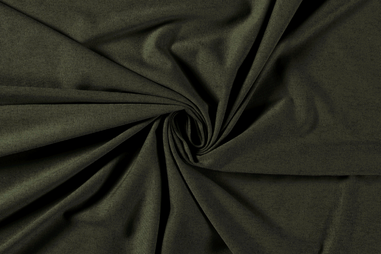 50% katoen, 45% polyester, 5% elastan stoffen - Tricot stof - donkergroen - 14450-027