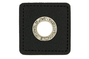 Diversen - Nestels Diamanten Zwart skai-leer vierkant 8mm 65226-08-NI