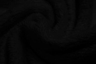 Zwarte bont stoffen - Bont stof - Cotton teddy - zwart - 0856-999