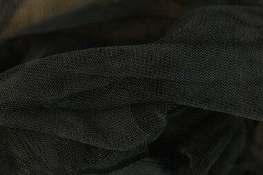 100% polyamide stoffen - Tule stof - breed - zwart - 4700-019