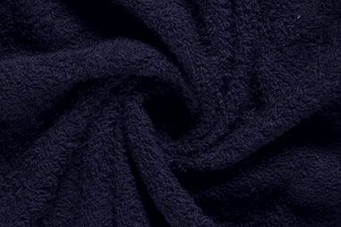 Badjas stoffen - Badstof - dubbel gelust - donkerblauw - 2900-008