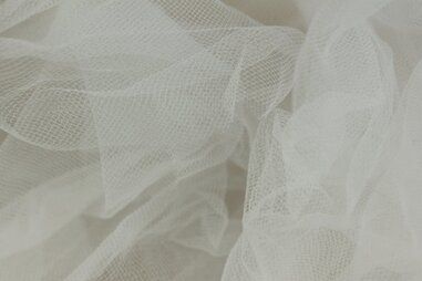 100% polyamide stoffen - Tule stof - breed - wit - 4700-001