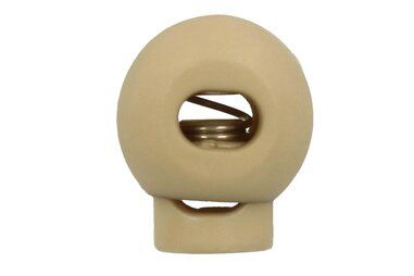 Kordelstopper - Kordelstopper rund beige