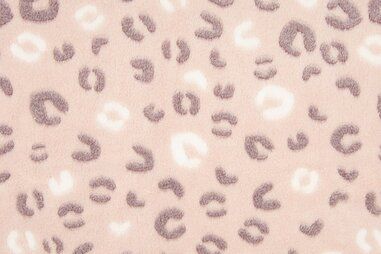 250gr/M² - Fleece stof - jacquard leopard - roze - 4007-521