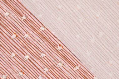 Roze tricot stoffen - Tricot stof - nijntje/niffie - roze - 664004-11