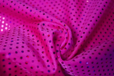 Tule stof - breed - fuchsia - 4700-005 - Lycra stof - paillette - fuchsia - 3294-18
