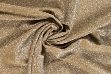 Pyjama stoffen - Tricot stof - lurex goud - 4377-037