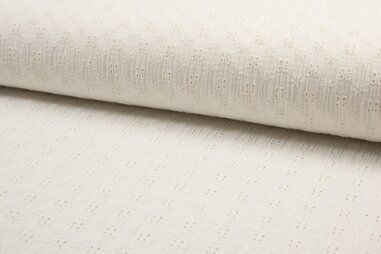 Stoffe - KC8293-051 Bambino embroidery ecru