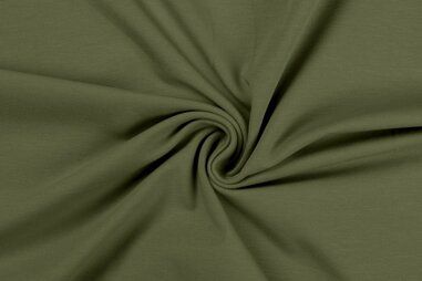 96% katoen, 4% spandex stoffen - Tricot stof - khaki - 0179-270