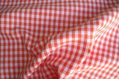 130gr/M² - Katoen stof - Boerenbont ruit (0,4 cm) - oranje - 5582-036 op=op