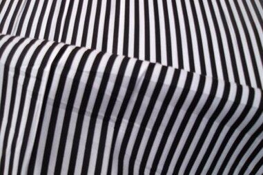katoenen stoffen streep - NB 5574-69 Baumwolle Streifen schwarz