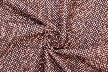 Gestepte voering stoffen - Doorgestikte stof - geweven quilted - terra zwart - 822006-70