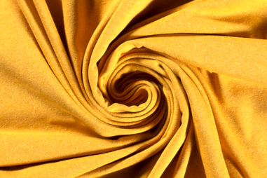 50% katoen, 45% polyester, 5% elastan stoffen - Tricot stof - oker - 14450-034