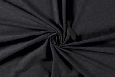 50% katoen, 45% polyester, 5% elastan stoffen - Tricot stof - donkergrijs - 14450-068