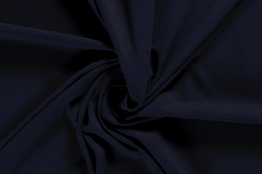 50% katoen, 45% polyester, 5% elastan stoffen - Tricot stof - donkerblauw - 14450-008