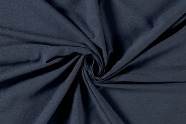 Katoen, polyester, elastan stoffen - Tricot stof - blauw - 14450-006