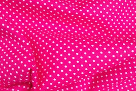 Fuchsia stoffen - Katoen stof - stipjes - fuchsia/wit - 5575-017