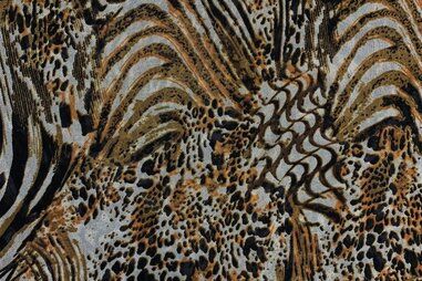Polyester stoffen - Polyester stof - mesh mixed animal - groen - 19081-098