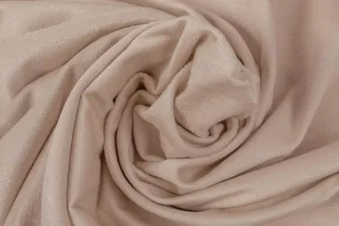 Polyester en elastan stoffen - Suedine stof - beige - 0256-025