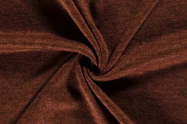 Terra - Tricot stof - sweattricot gemeleerd - brique - 3083-056