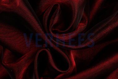 Glanzende stoffen - Organza stof - bordeaux - 7057-008