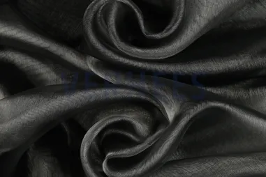 Stretch stof - Satin stretch lichter - grijs - 0748-960 - Organza stof - zilvergrijs - 7057-012
