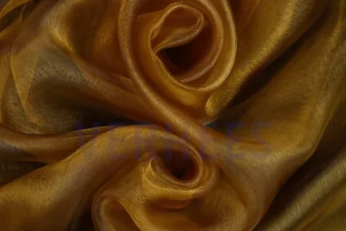 ByPoppy19 8334-015 Kunstleder gold - Organza Stoff - gold - 7057-020