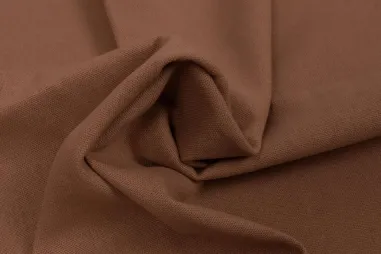 40% viscose, 30% polyester, 25% linnen, 5% katoen stoffen - Leinenstoff - recyceltes gewebtes Mischleinen - braun - 0823-092
