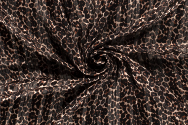 75gr/M² - Polyester stof - chiffon dierenprint - bruin - 18051-053